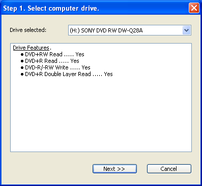 Recover DVD Video - Step 1
