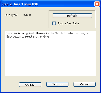 Recover DVD Video - Step 2