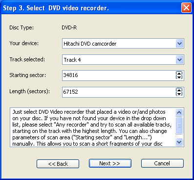 Recover DVD Video - Step 3