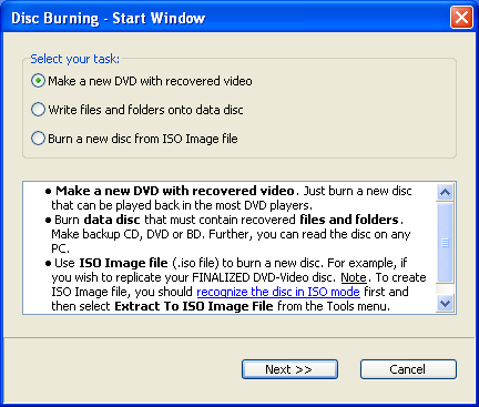 Recover DVD Video - Burn a new DVD